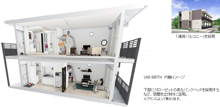 若年層向け賃貸住宅 「UNI・BIRTH(ユニバース)」発売