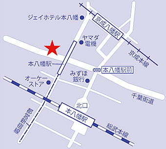 レオパレスパートナーズ本八幡店　地図