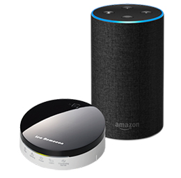 左：「LeoRemocon」、右：「Amazon Echo」